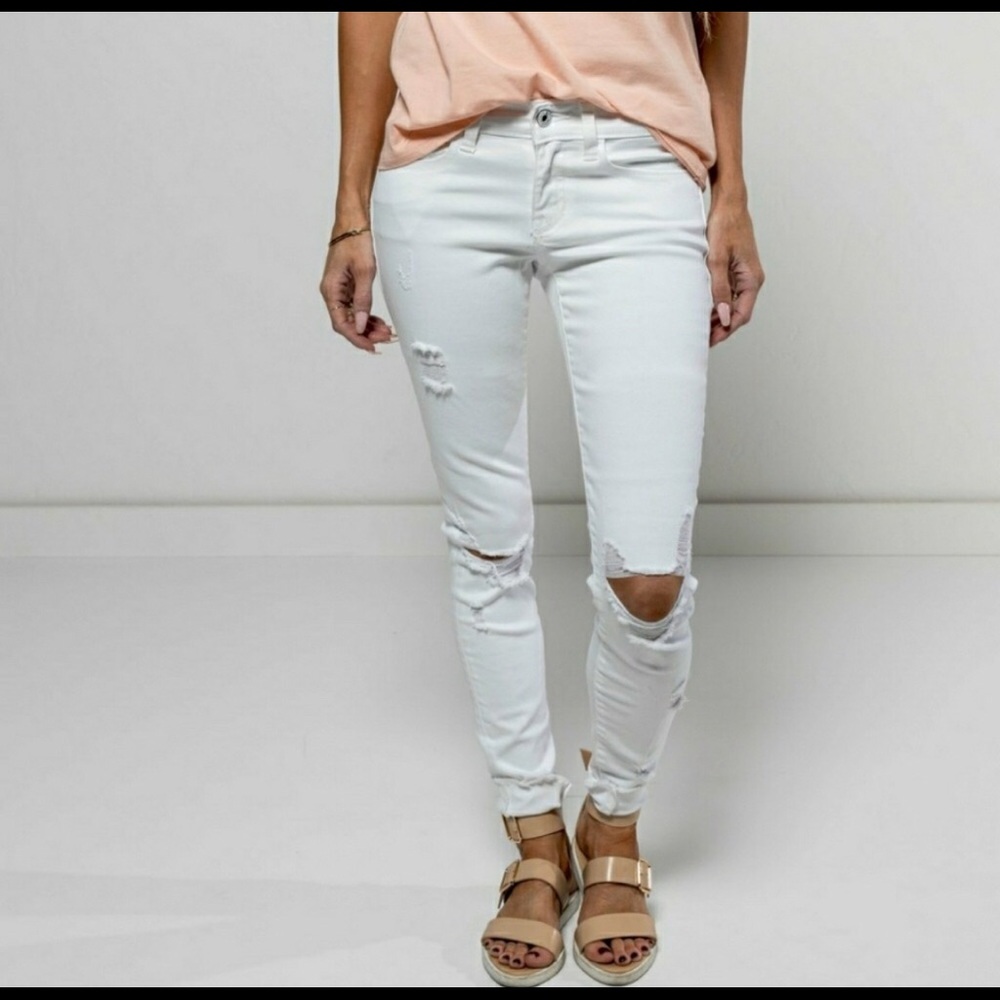 White destroyed Denim